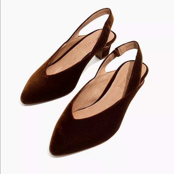Madewell Shoes - Madewell Etta Slingback Velvet Shoes